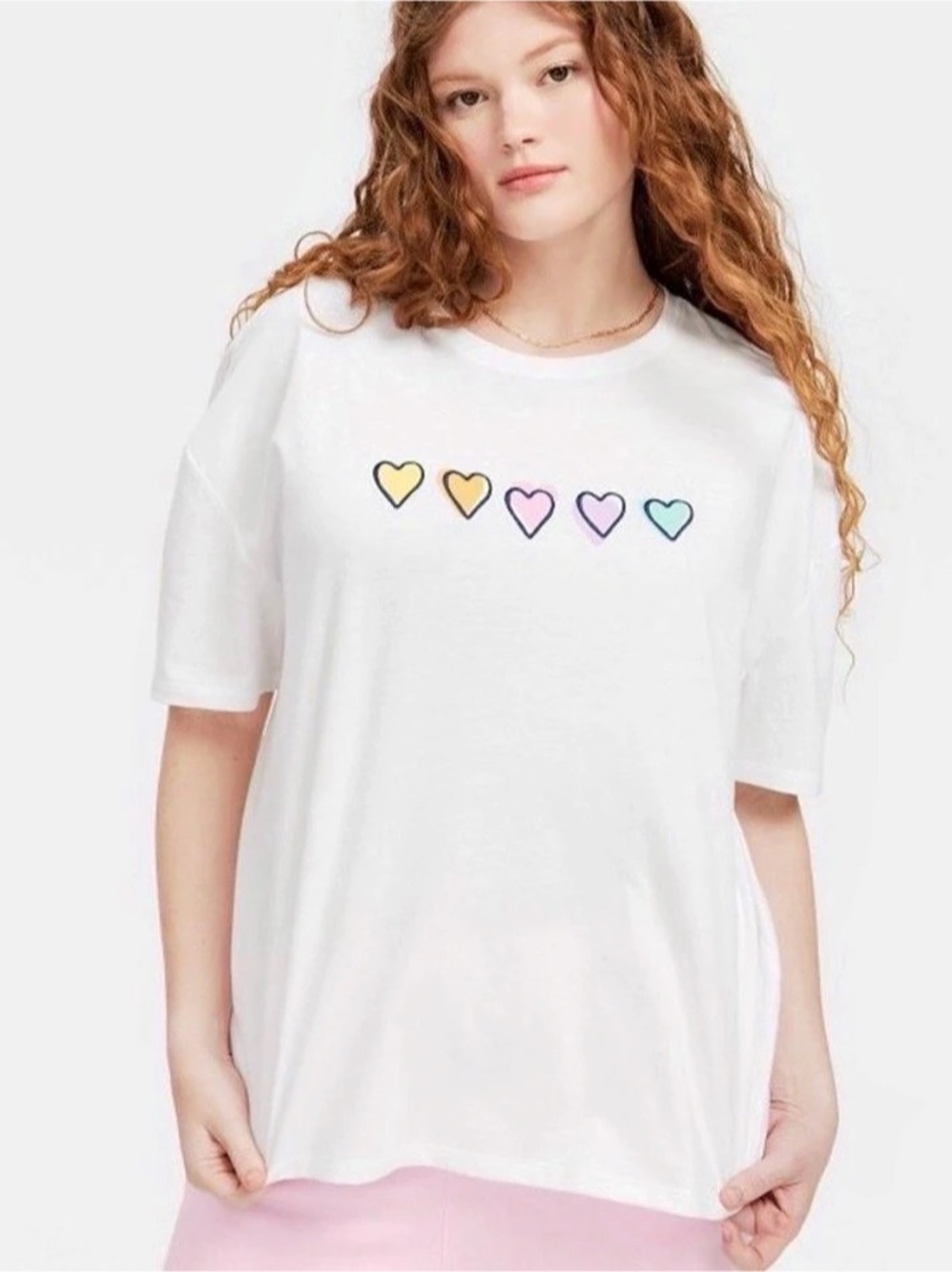 Roller Rabbit Heart Graphic Tee in White Size Small